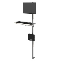 52.732 | Viewmate workstation - wall 732 | silver | Workstation for data input, with wall mount.