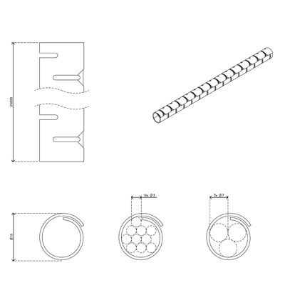 33.711 | Addit Kabelschlucker ø15 mm/25 m 711 | weiß | Bündelt maximal 3 Kabel, ohne Werkzeug. | Detail 5