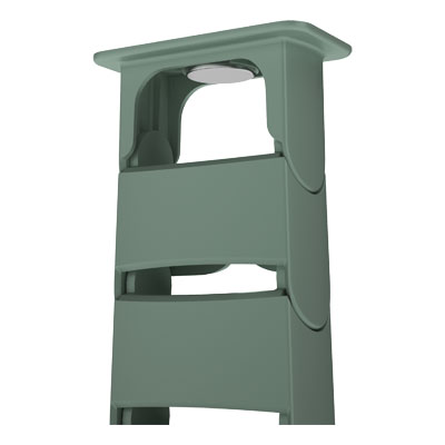 34.469/1606010 | Addit cable guide sit-stand 130 cm set – desk 469 | green (RAL1606010) | For guiding a maximum of 18 cables vertically under a sit-stand desk. | Detail 4