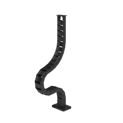34.453 | Addit cable guide 82 cm – desk 453 | black (RAL9005) | For guiding a maximum of 18 cables vertically under a desk. | Detail 1