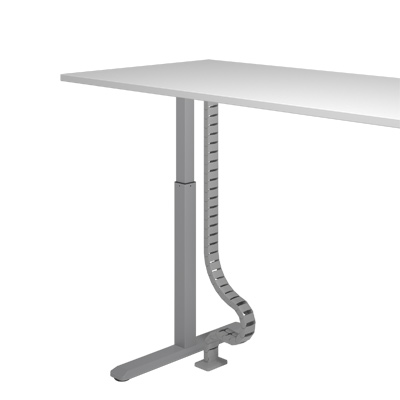 34.462 | Addit cable guide sit-stand 130 cm set – desk 462 | grey (RAL9006) | For guiding a maximum of 18 cables vertically under a sit-stand desk. | Detail 3