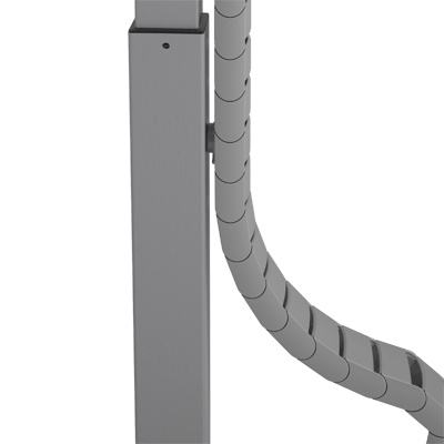 34.462 | Addit cable guide sit-stand 130 cm set – desk 462 | grey (RAL9006) | For guiding a maximum of 18 cables vertically under a sit-stand desk. | Detail 2