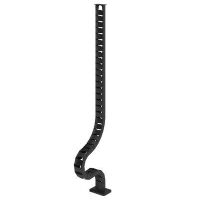 34.463 | Addit cable guide sit-stand 130 cm set – desk 463 | black (RAL9005) | For guiding a maximum of 18 cables vertically under a sit-stand desk. | Detail 1