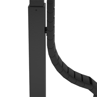 34.463 | Addit cable guide sit-stand 130 cm set – desk 463 | black (RAL9005) | For guiding a maximum of 18 cables vertically under a sit-stand desk. | Detail 2