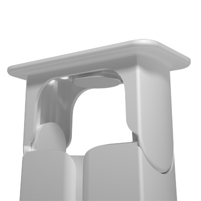 34.460 | Addit Kabelführung Sitz-Steh 130 cm Set – Schreibtisch 460 | weiß (RAL9016) | Führt maximal 18 Kabel vertikal unter dem Sitz-Steh Schreibtisch. | Detail 4