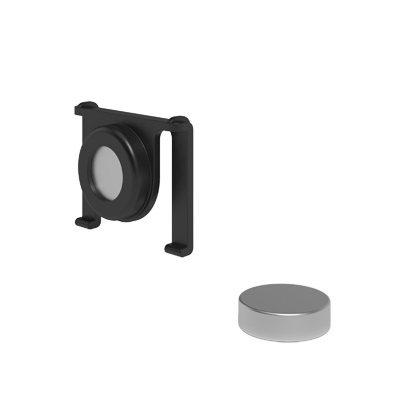 34.483 | Addit cable guide – magnet mount 483 | black (RAL9005) | For guiding a maximum of 12 cables vertically under a sit-stand desk. | Detail 1