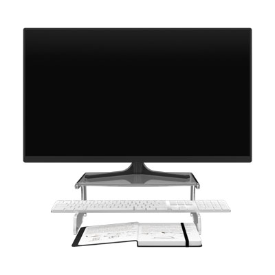 44.550 | Addit monitor riser 550 | clear acrylic | For monitors up to 15 kg. | Detail 3
