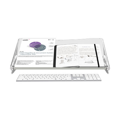 49.440 | Addit ErgoDoc® document holder - adjustable 440 | clear acrylic | Adjustable, for documents up to A3 in size, with 6 height and angle settings. | Detail 3