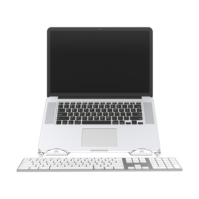 49.450 | Addit laptopstandaard - verstelbaar 450 | helder acryl | Verstelbaar, voor laptops tot 15-inch. | Detail 4