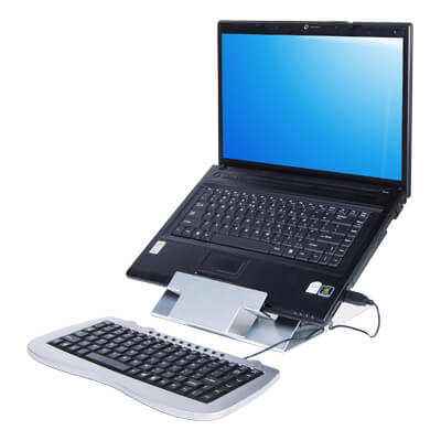 51.388 | Addit laptop riser - adjustable 388 | silver | Adjustable, for laptops up to 18 inch. | Detail 2