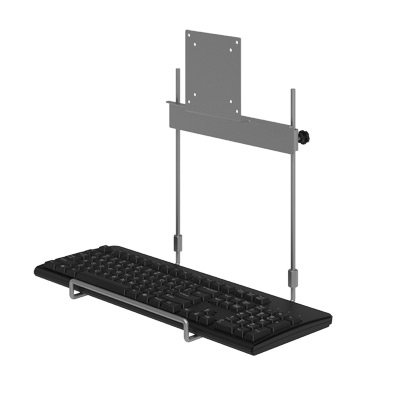 51.592 | Viewmate keyboard holder - option 592 | silver | Supports a clean desk policy by storing a keyboard under a monitor with VESA mount. | Detail 1