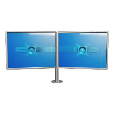 52.612 | Viewmate braccio porta monitor - scrivania 612 | argento | Per 2 schermi, altezza regolabile, con fissaggio a scrivania. | Dettaglio 6