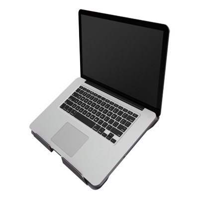 52.972 | Viewmate laptop holder - option 972 | silver | For ergonomically positioning a laptop or phone on a Viewmate monitor arm with VESA mount. | Detail 4