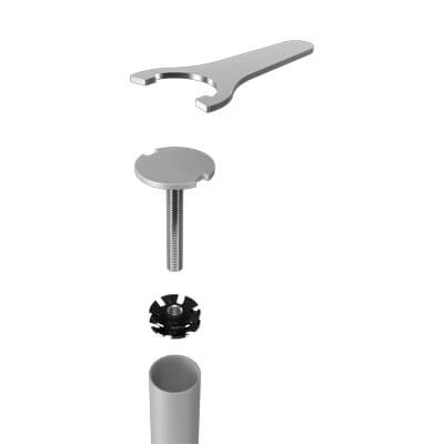 52.982 | Viewmate security upgrade kit - option 982 | silver | Theft-retardant security with Viewmate pole mount. | Detail 2