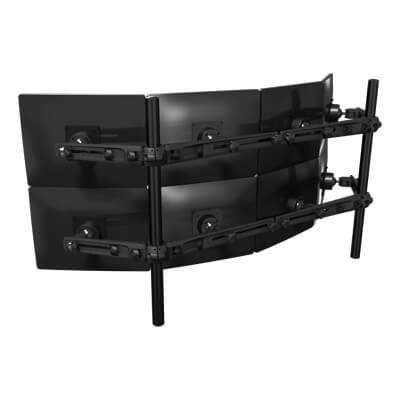 53.833 | Viewmaster Multi-Monitor-System - Schreibtisch 833 | schwarz | Für 8 Monitore, mit Höhenverstellung, ohne Tischbefestigung. | Detail 1