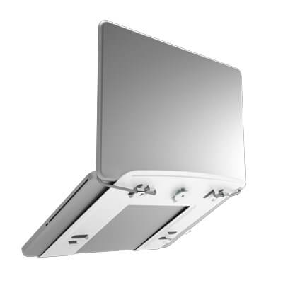 58.040 | Viewlite Notebookhalterung - Option 040 | weiß | Zur ergonomischen Halterung eines Laptops, geeignet für Viewlite Schnellverschlusssystem. | Detail 1