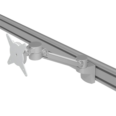 58.512 | Viewlite plus monitorarm - rail 512 | zilver | Voor 1 scherm, in hoogte en diepte verstelbaar, met railbevestiging. | Detail 6