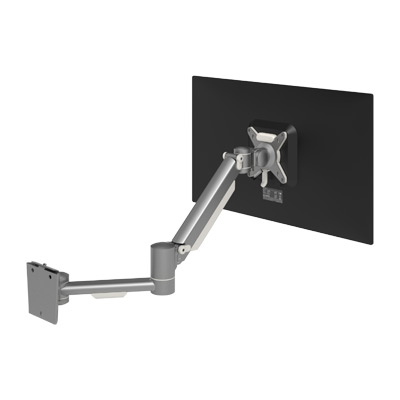 VMTSP1I | Configured Monitor arm - VMTSP1I | silver | For 1 monitor, adjustable height and depth, with desk mount. | Detail 1