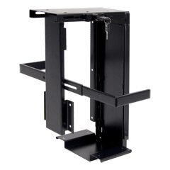 32.303 | Viewmate computer holder - desk 303 | black | For vertical mounting of small or large computers under the desk with theft-retardant security.