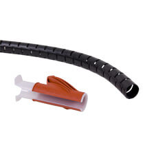 33.733 | Addit bobina mangiacavo ø15 mm/3 m & utensile inseritore 733 | nero | Per raggruppare un massimo di 3 cavi, con attrezzo per montaggio.