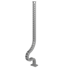34.462 | Addit cable guide sit-stand 130 cm set – desk 462 | grey (RAL9006) | For guiding a maximum of 18 cables vertically under a sit-stand desk.