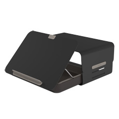 45.223 | Addit set ergonomico per scrivania Bento® 223 | nero | Rialzo monitor ad altezza regolabile + cassetta porta oggetti ergonomica