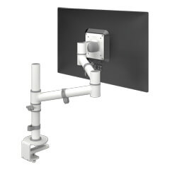 48.120 | Viewgo Monitorarm - Schreibtisch 120 | weiß | Für 1 Monitor, mit Höhen- und Tiefenverstellung, mit Tischbefestigung.