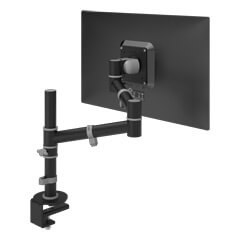48.123 | Viewgo braccio porta monitor - scrivania 123 | nero | Per 1 schermo, altezza e profondità regolabili, con fissaggio a scrivania.