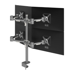52.622 | Viewmate monitor arm - desk 622 | silver | For 4 monitors, adjustable height and depth, with desk mount.