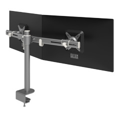 52.642 | Viewmate monitor arm - desk 642 | silver | For 2 monitors, adjustable height, with desk mount.