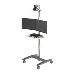 52.722 | Viewmate workstation - floor 722 | silver | Freely moveable trolley for presentations.