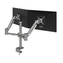 52.862 | Viewmate plus monitor arm - desk 862 | silver | For 2 monitor, adjustable height and depth, with desk mount.