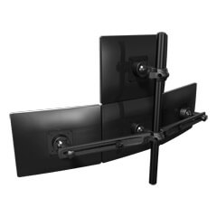 53.343 | Viewmaster Multi-Monitor-System - Schreibtisch 343 | schwarz | Für 4 Monitore, mit Höhenverstellung, ohne Tischbefestigung.