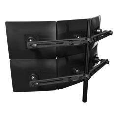 53.633 | Viewmaster multi-monitor system - desk 633 | black | For 6 monitors, adjustable height, without desk mount.