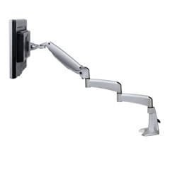 57.182 | Viewmaster braccio porta monitor - scrivania 182 | argento | Per 1 schermo, altezza e profondità regolabili, con fissaggio a scrivania.