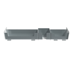 58.750 | Viewlite plateau accessoires - option 750 | blanc | Espace de stockage mobile avec fixation de barre d’outils.