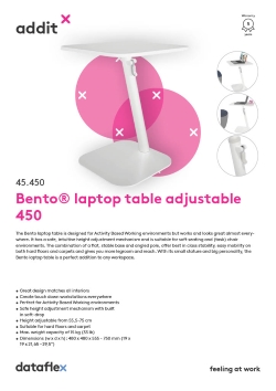 Bento® laptop table adjustable 450