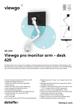 Monitor mount two monitors table - Dataflex Viewgo pro black