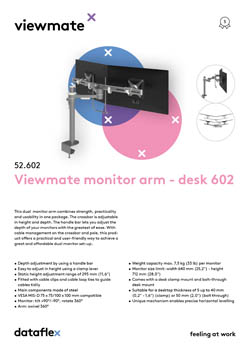 Viewmate monitor arm - desk 602