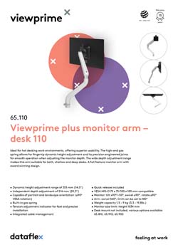 Viewprime plus monitor arm – desk 110