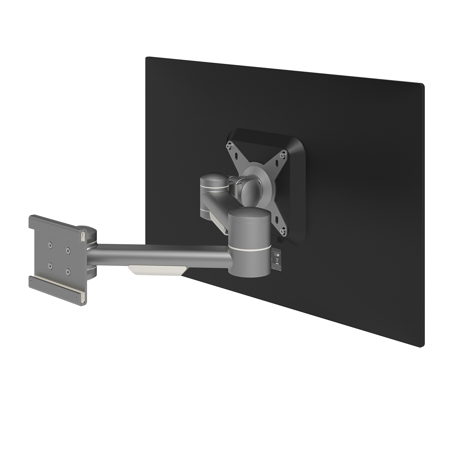 52.142 Con la sua solida struttura, questo braccio porta monitor offre un supporto robusto per monitor fino a 15 kg. La regolazione della profondità garantisce una comoda distanza per l'utente dai monitor. La sua slitta orizzontale rende più facile il posizionamento in qualsiasi punto del binario.