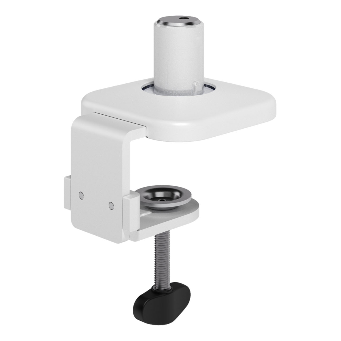 65.910 Il morsetto da scrivania standard è ideale per il fissaggio del braccio porta monitor Viewprime plus singolo (65.110) sulla maggior parte delle scrivanie. Raccomandiamo questa opzione per il fissaggio soprattutto se non si dispone di fori con occhiello nella gestione dei cavi o in assenza di un foro per bullone M10.