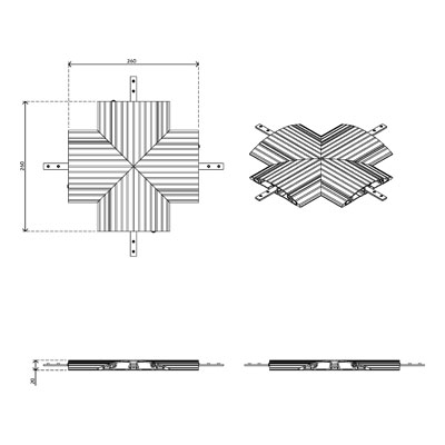 31.472 | Addit kabelbeschermer - kruisverbinding 472 | zilver | Om maximaal 10 kabels te geleiden. | Detail 4