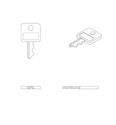 32.309 | Viewmate Masterschlüssel - Option 309 | rot | Schlüssel mit Zugang zu allen abschließbaren Viewmate Computerhalterungen. | Detail 2