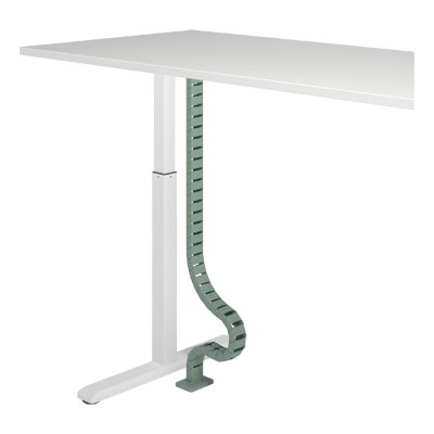 34.479/1606010 | Addit cable guide sit-stand 130 cm – desk 479 | green (RAL1606010) | For guiding a maximum of 12 cables vertically under a sit-stand desk. | Detail 3