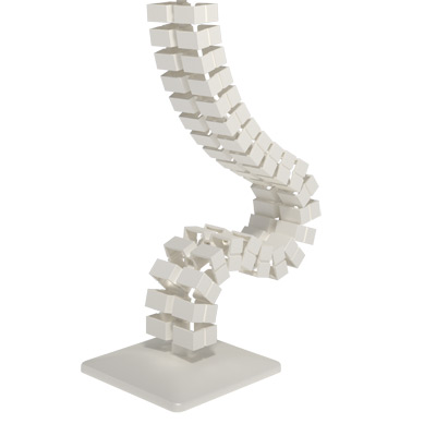 34.370 | Addit vertebra passacavi Sit-Stand 370 | bianco | Per guidare verticalmente un massimo di 12 cavi sotto la scrivania Sit-Stand. | Dettaglio 1