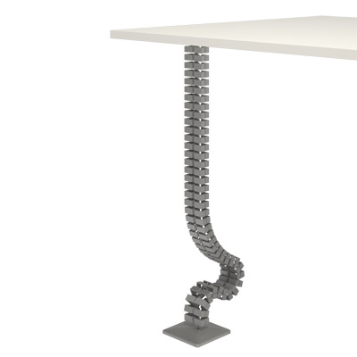 34.372 | Addit cable worm sit-stand 372 | silver | For guiding a maximum of 12 cables vertically under a sit-stand desk. | Detail 2