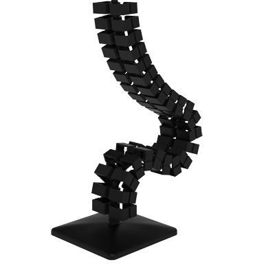 34.373 | Addit cable worm sit-stand 373 | black | For guiding a maximum of 12 cables vertically under a sit-stand desk. | Detail 1