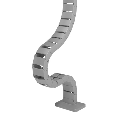 34.462 | Addit vertebra passacavi sit-stand 130 cm set – scrivania 462 | grigio (RAL9006) | Per guidare verticalmente un massimo di 18 cavi sotto la scrivania Sit-Stand. | Dettaglio 2