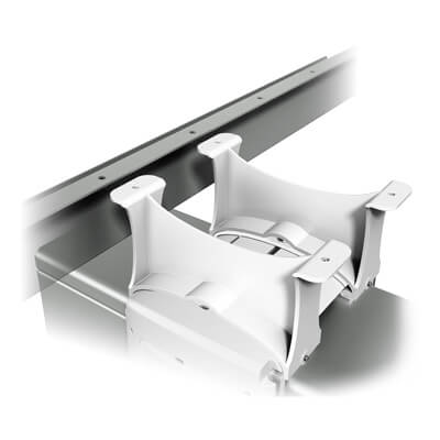 35.100 | Viewlite computer holder - desk 100 | white | For mounting small computers vertically or horizontally under the desk. | Detail 3